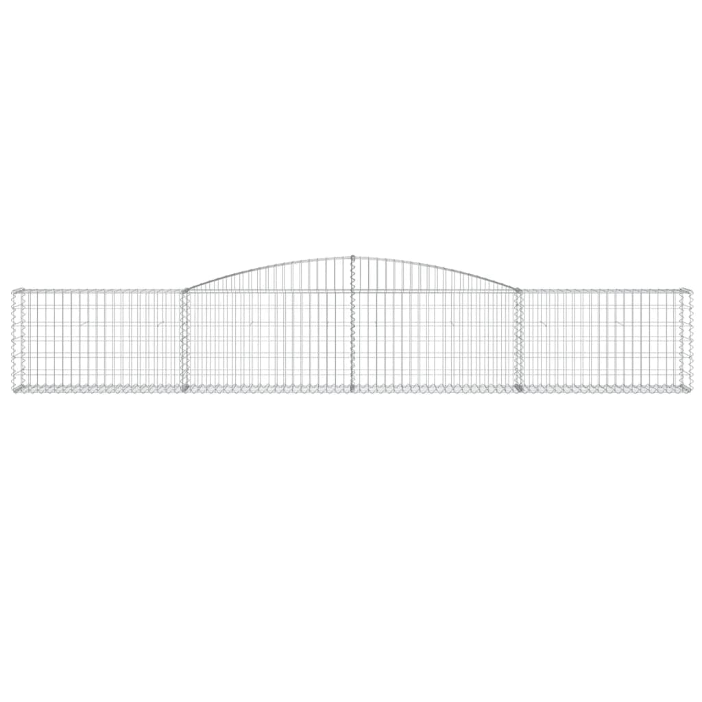 Vidaxx gabion voûté 400x30x60 80 cm en fer galvanisé