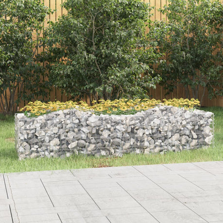 Vidaxx gabion voûté surélevé 200x50x50 cm en fer galvanisé