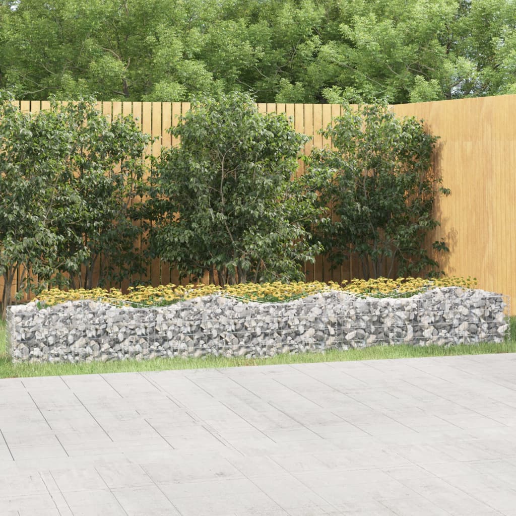 Vidaxx gabion voûté surélevé 400x50x50 cm en fer galvanisé