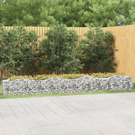 Vidaxx gabion voûté surélevé 400x50x50 cm en fer galvanisé