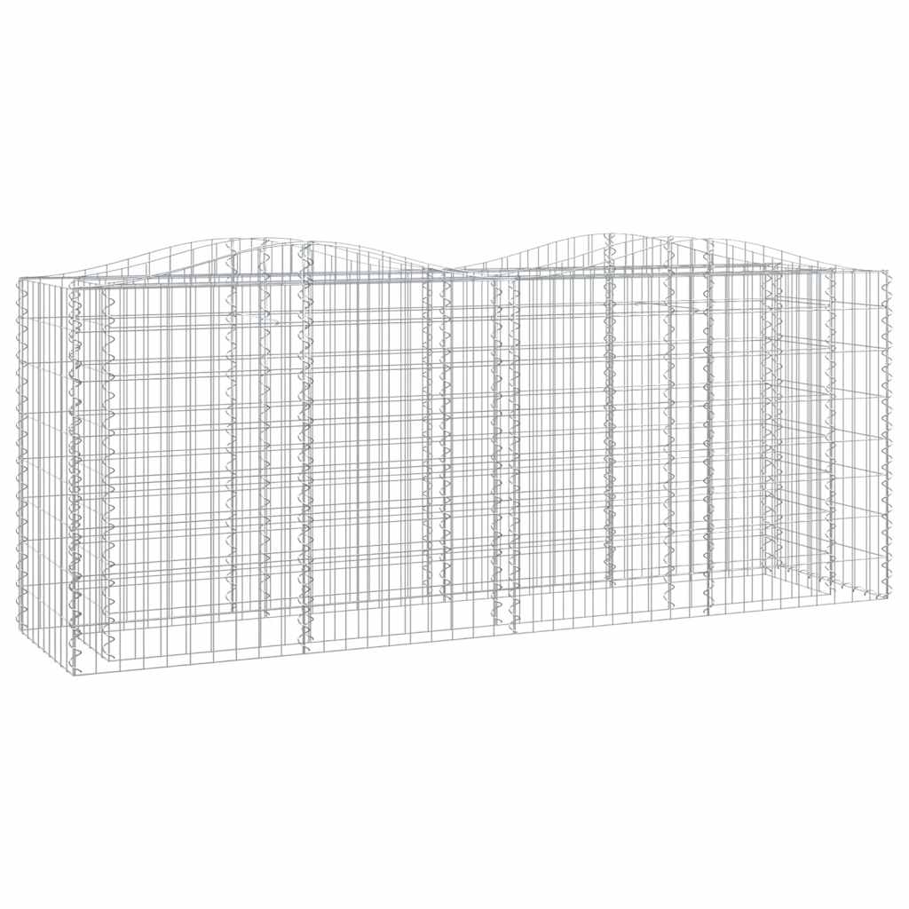 Vidaxx gabion voûté surélevé 200x50x100 cm en fer galvanisé