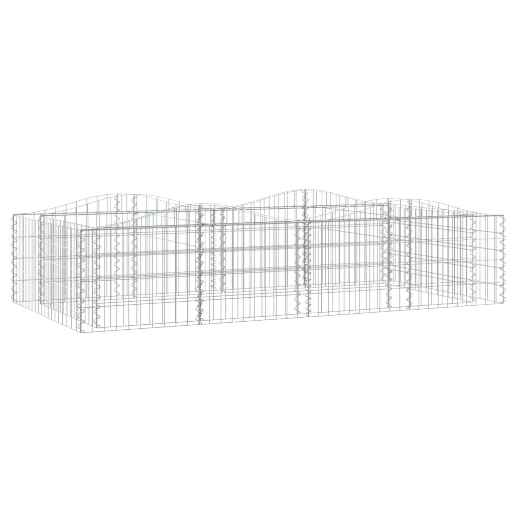 Vidaxx gabion voûté surélevé 200x100x50 cm en fer galvanisé