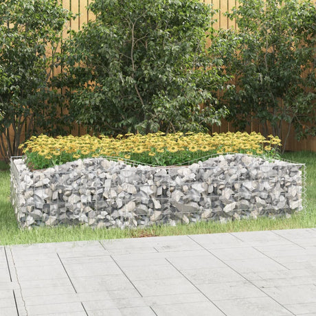 Vidaxx gabion voûté surélevé 200x100x50 cm en fer galvanisé