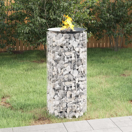 Foyer gabion Vidaxl ø 50 cm en fer galvanisé