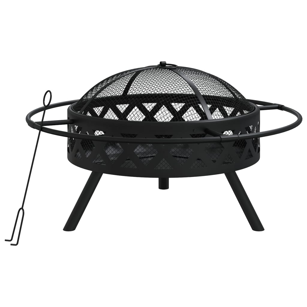 VidaXL brasero avec tisonnier xxl 70 cm en acier