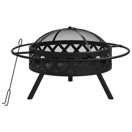 VidaXL brasero avec tisonnier xxl 70 cm en acier
