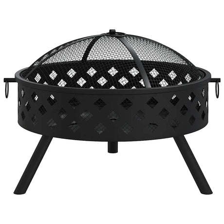 VidaXL brasero avec tisonnier xxl 58 cm en acier