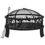 VidaXL brasero avec tisonnier xxl 50 cm en acier