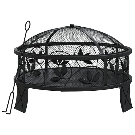 VidaXL brasero avec tisonnier xxl 50 cm en acier