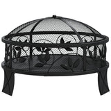 VidaXL brasero avec tisonnier xxl 50 cm en acier
