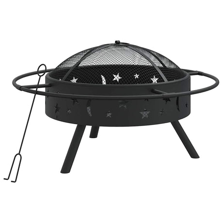 VidaXL brasero avec tisonnier xxl 70 cm en acier