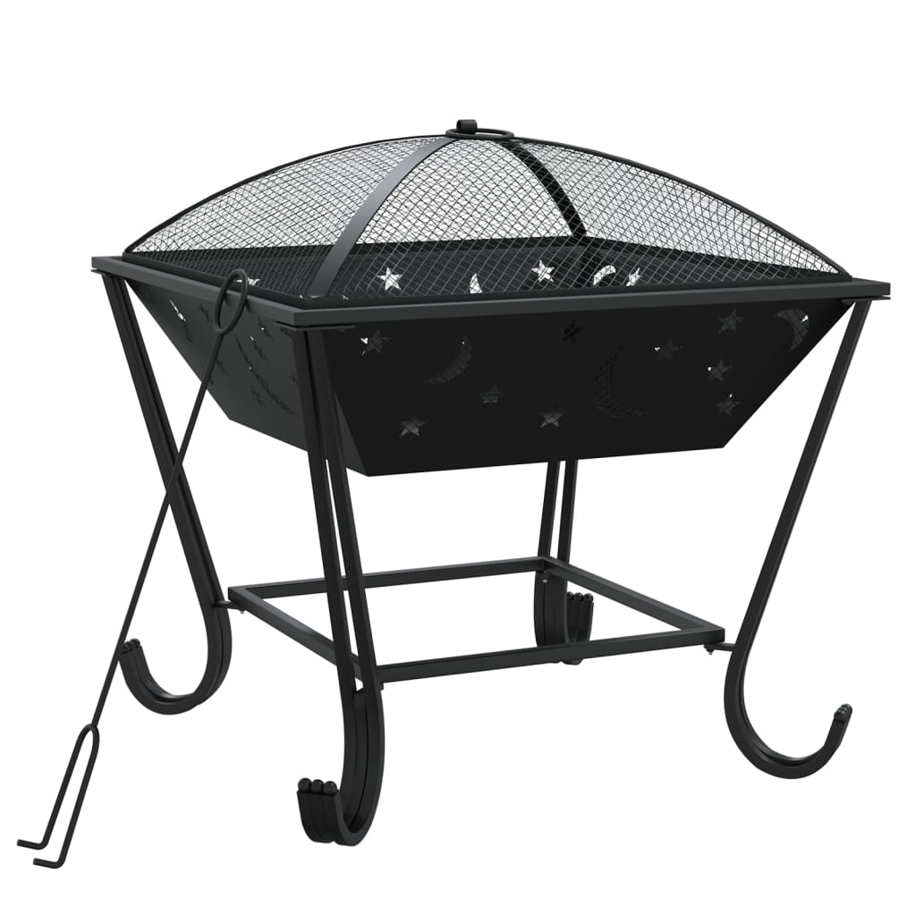 VidaXL brasero avec tisonnier xxl 50 cm en acier