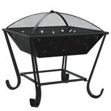 VidaXL brasero avec tisonnier xxl 50 cm en acier