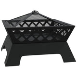 VidaXL Foyer avec tisonnier XXL 50 cm en acier