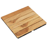 Vidaxl Terrace Fliser 20 stk. 30x30 cm Solid teak lodret mønster