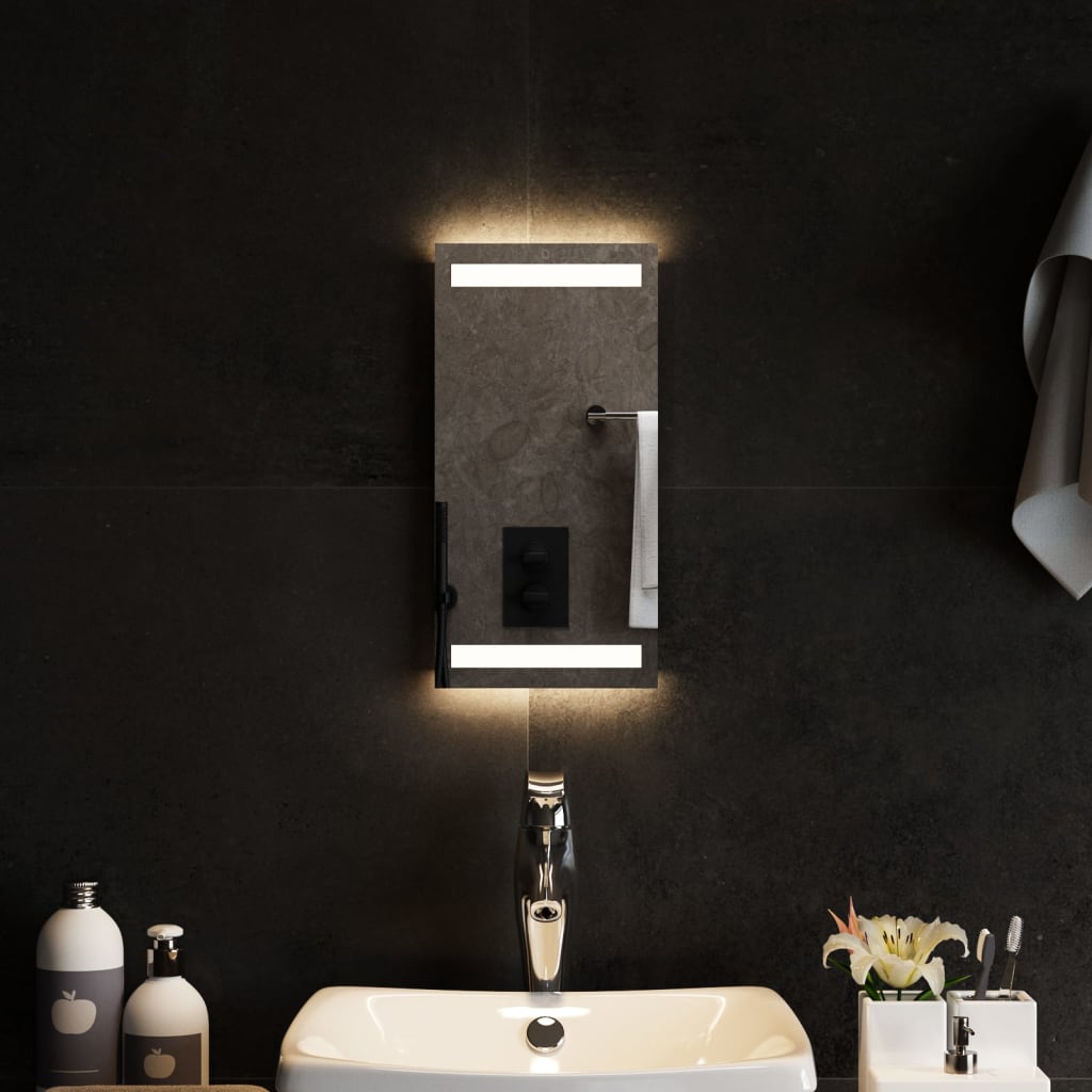 Miroir de salle de bain Vidaxl LED 20x40 cm