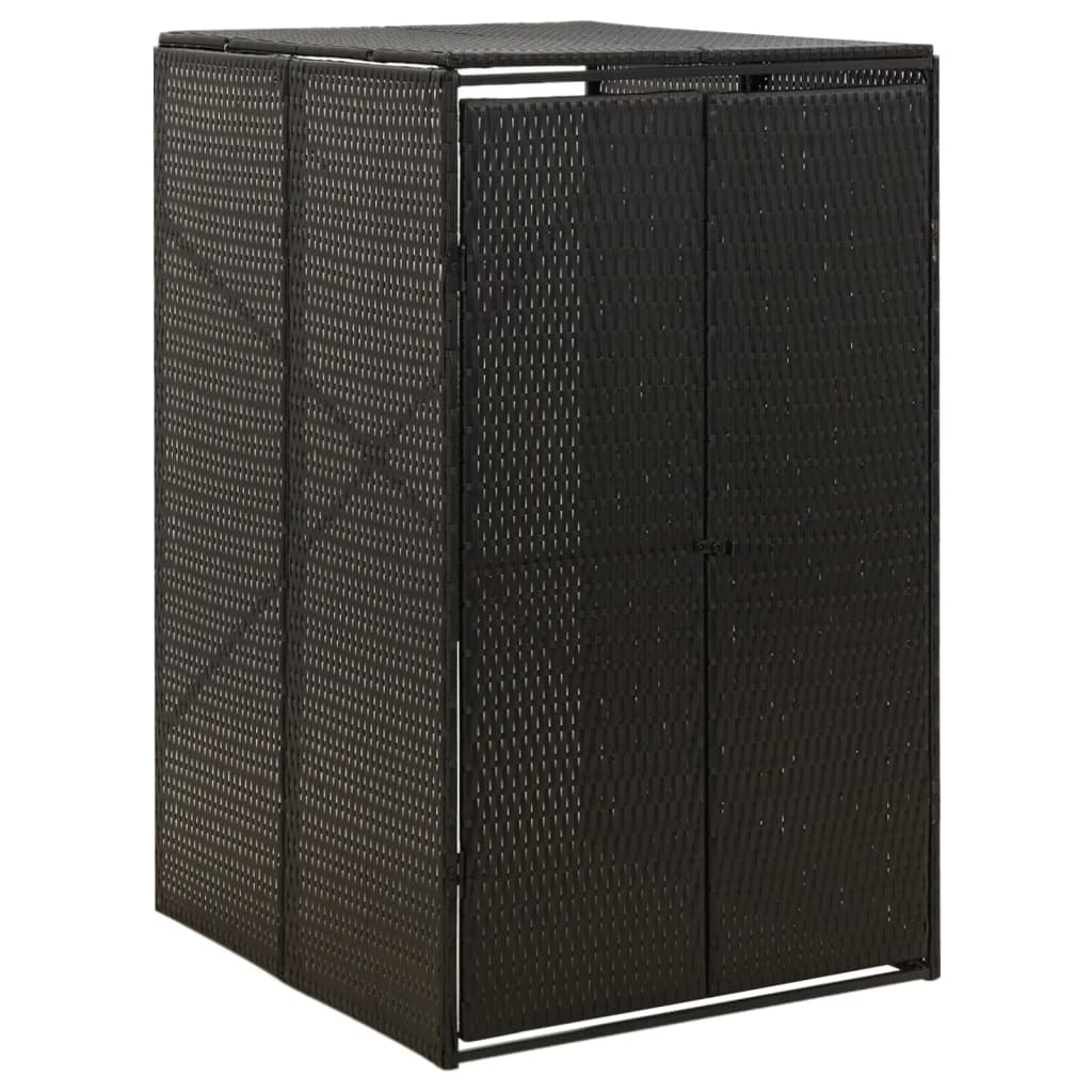 Archiviazione del contenitore Vidaxl solo 70x80x117 cm Poly Rattan Black