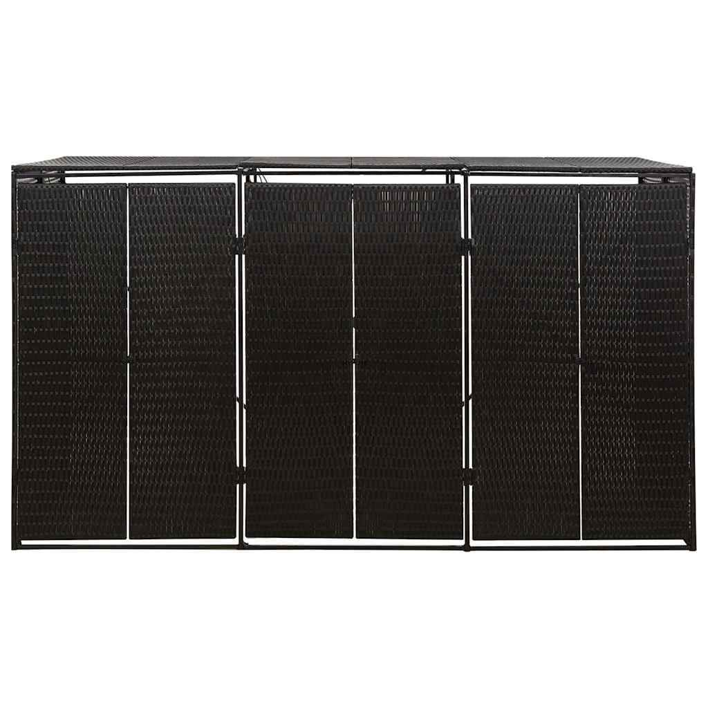 Vidaxx conteneur de rangement triple 207x80x117 cm poly rotin noir
