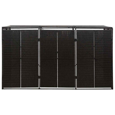 Vidaxx conteneur de rangement triple 207x80x117 cm poly rotin noir