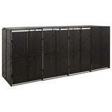 Vidaxl container storage four -time 274x80x117 cm Poly Rattan Black