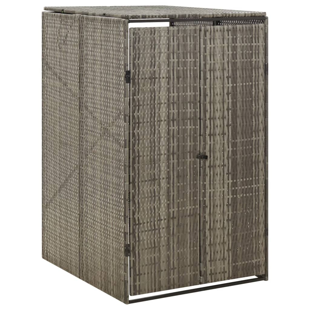 VidaXL Conteneur de rangement simple 70x80x117 cm poly rotin gris