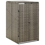 VidaXL Conteneur de rangement simple 70x80x117 cm poly rotin gris