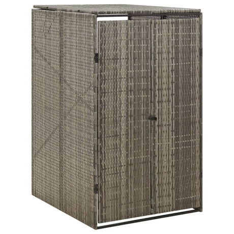 VidaXL Conteneur de rangement simple 70x80x117 cm poly rotin gris