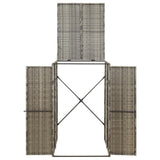 VidaXL Conteneur de rangement simple 70x80x117 cm poly rotin gris