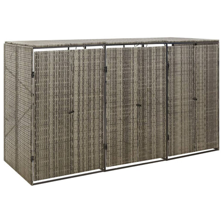 Vidaxx conteneur de rangement triple 207x80x117 cm poly rotin gris