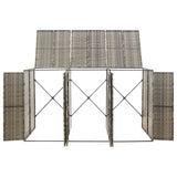 Vidaxx conteneur de rangement triple 207x80x117 cm poly rotin gris