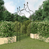 Vidaxl Garden Arches 2 st 120x38x260 cm stål svart