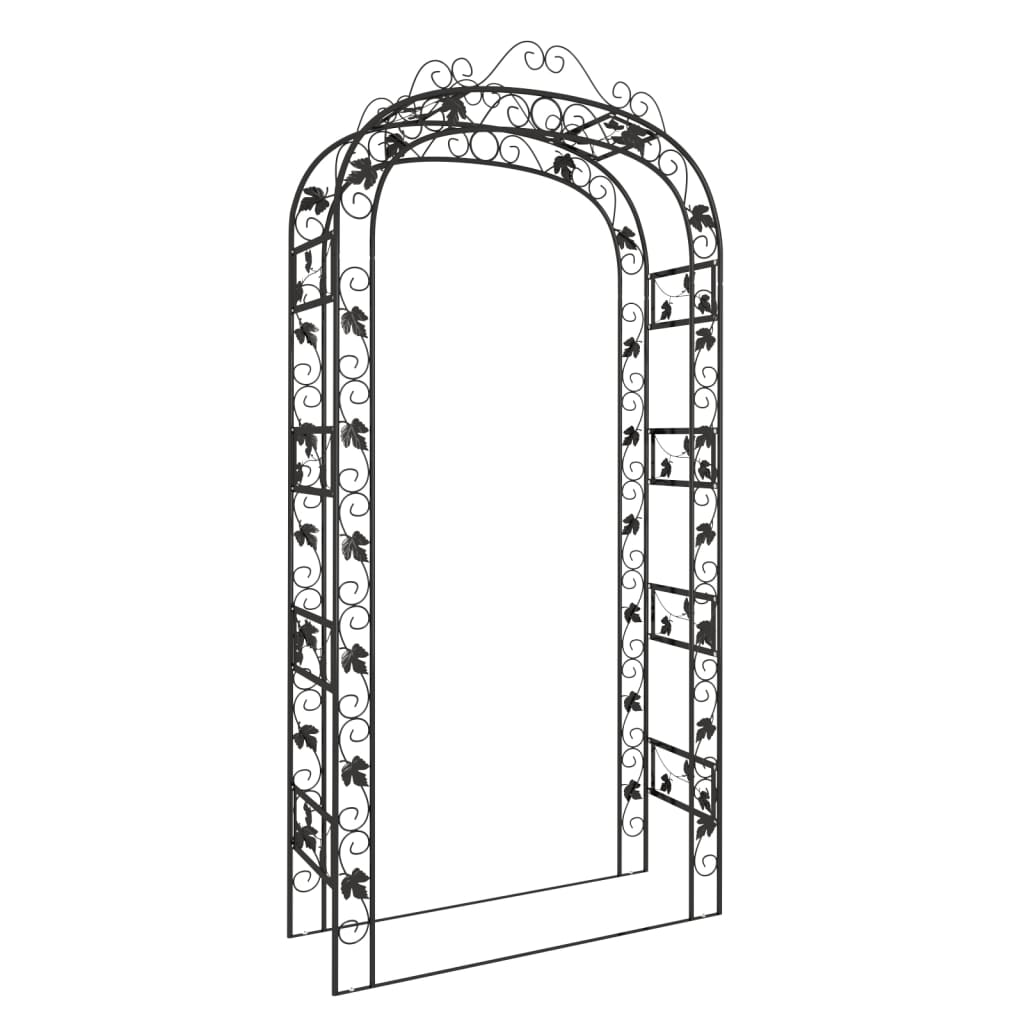 VidaXL arche de jardin 116x45x240 cm acier noir