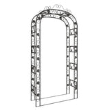 VidaXL arche de jardin 116x45x240 cm acier noir
