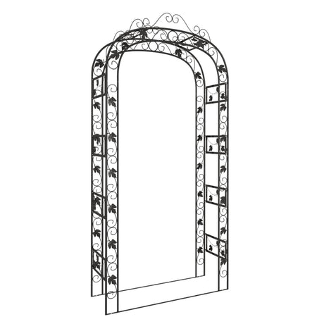 VidaXL arche de jardin 116x45x240 cm acier noir