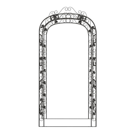 VidaXL arche de jardin 116x45x240 cm acier noir
