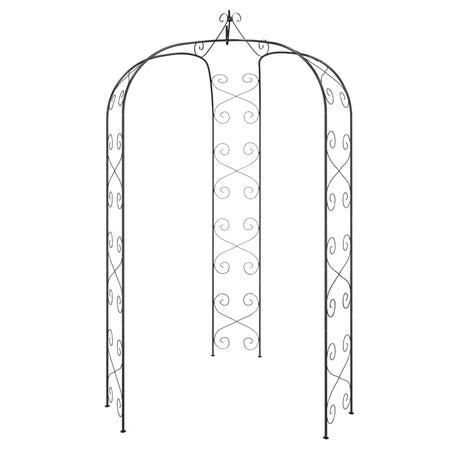 Vidaxx arche de jardin ø180x255 cm acier noir