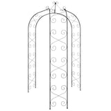 Vidaxx arche de jardin ø180x255 cm acier noir