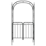 Vidaxl garden arch with port 108x45x235 cm steel black