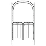 VidaXL Arche de jardin avec portail 108x45x235 cm acier noir