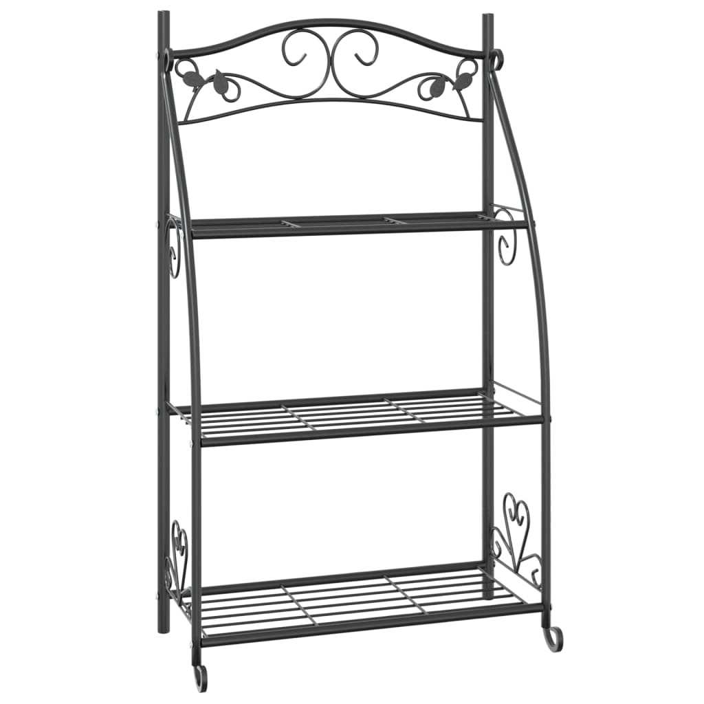 Vidaxx étagère à fleurs 56x30x96 cm acier noir
