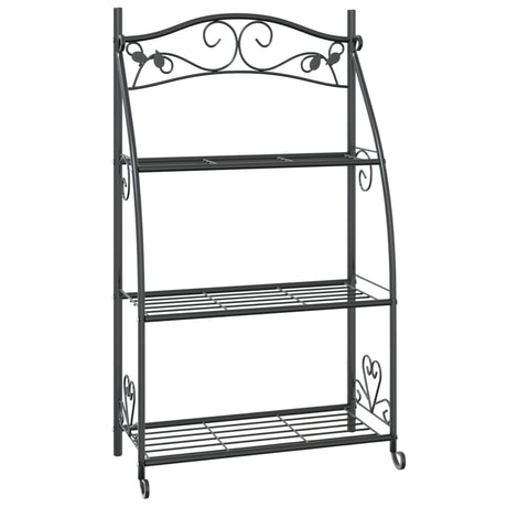 Vidaxx étagère à fleurs 56x30x96 cm acier noir
