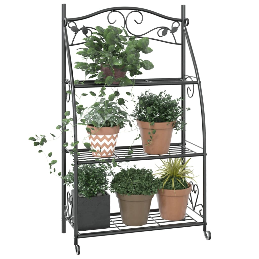 Vidaxx étagère à fleurs 56x30x96 cm acier noir