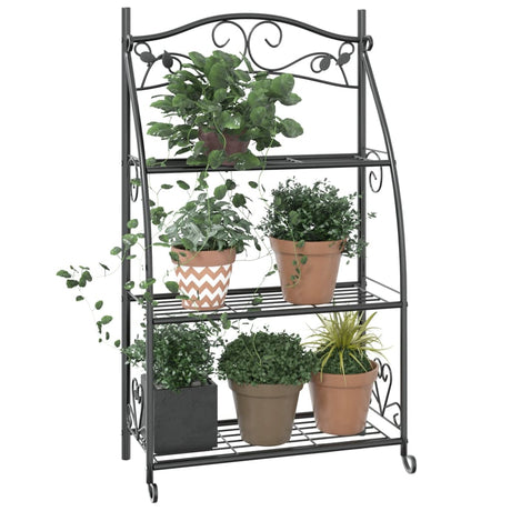 Vidaxx étagère à fleurs 56x30x96 cm acier noir