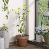 VidaXL Tuteurs pour plantes 20 pcs 61 cm acier vert foncé