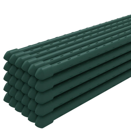 VidaXL Tuteurs pour plantes 30 pcs 60 cm acier vert