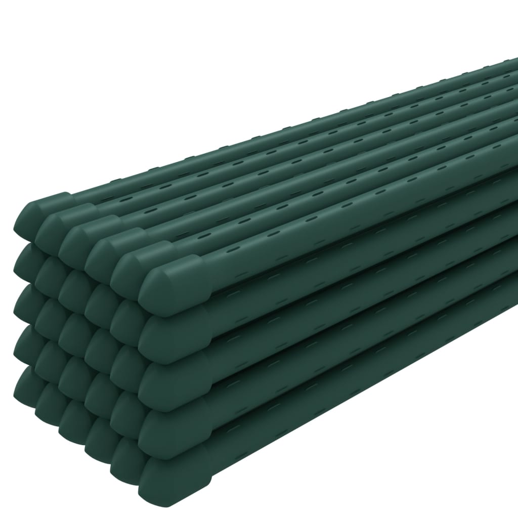 VidaXL Tuteurs pour plantes 30 pcs 90 cm acier vert