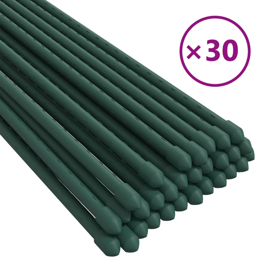 Vidaxl Plant Stakes 30 St 115 cm stalowy zielony