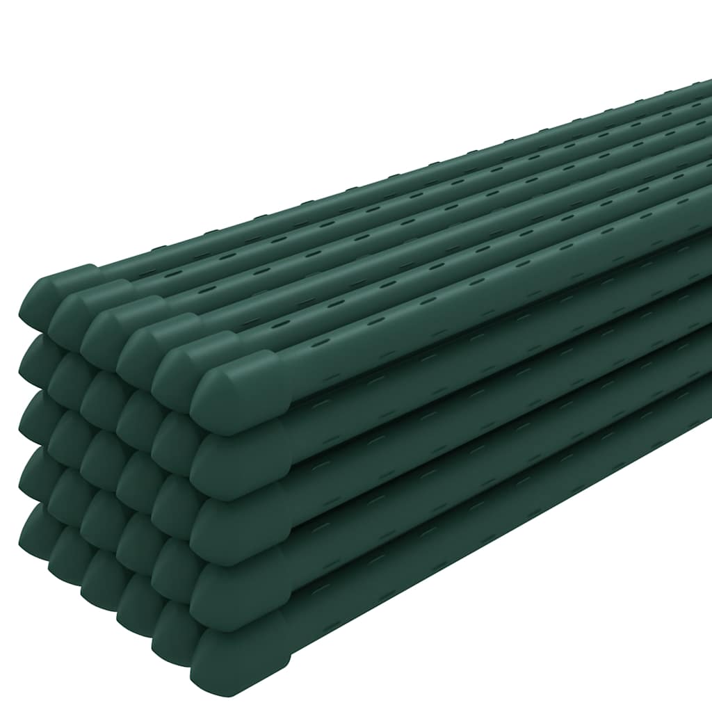 Vidaxxl tuteurs pour plantes 30 pcs 150 cm acier vert