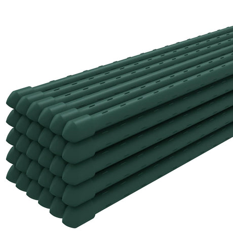 Vidaxxl tuteurs pour plantes 30 pcs 150 cm acier vert