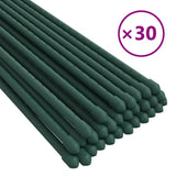 VidaXL Tuteurs pour plantes 30 pcs 180 cm acier vert